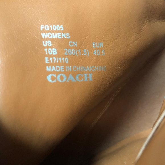 COACH Suede (EUC) Charcoal Short Boots, Size 10B - Picture 7 of 8